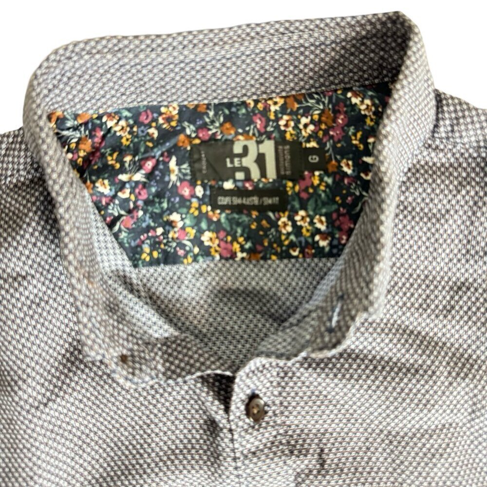 100% Cotton Simons Le 31 Slim Fit Dress Shirt - Picture 6 of 6